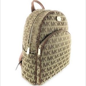 Michael Kors Large Abbey Logo Jacquard Backpack